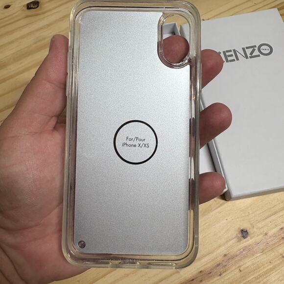 Kenzo Unisex Adults iPhone X/XS Phone Case Sparkly Animal Print Multi Color - Picture 4 of 6